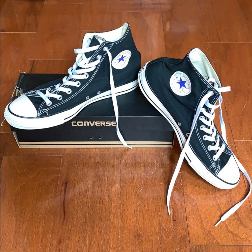 black converse high tops // size men’s 10